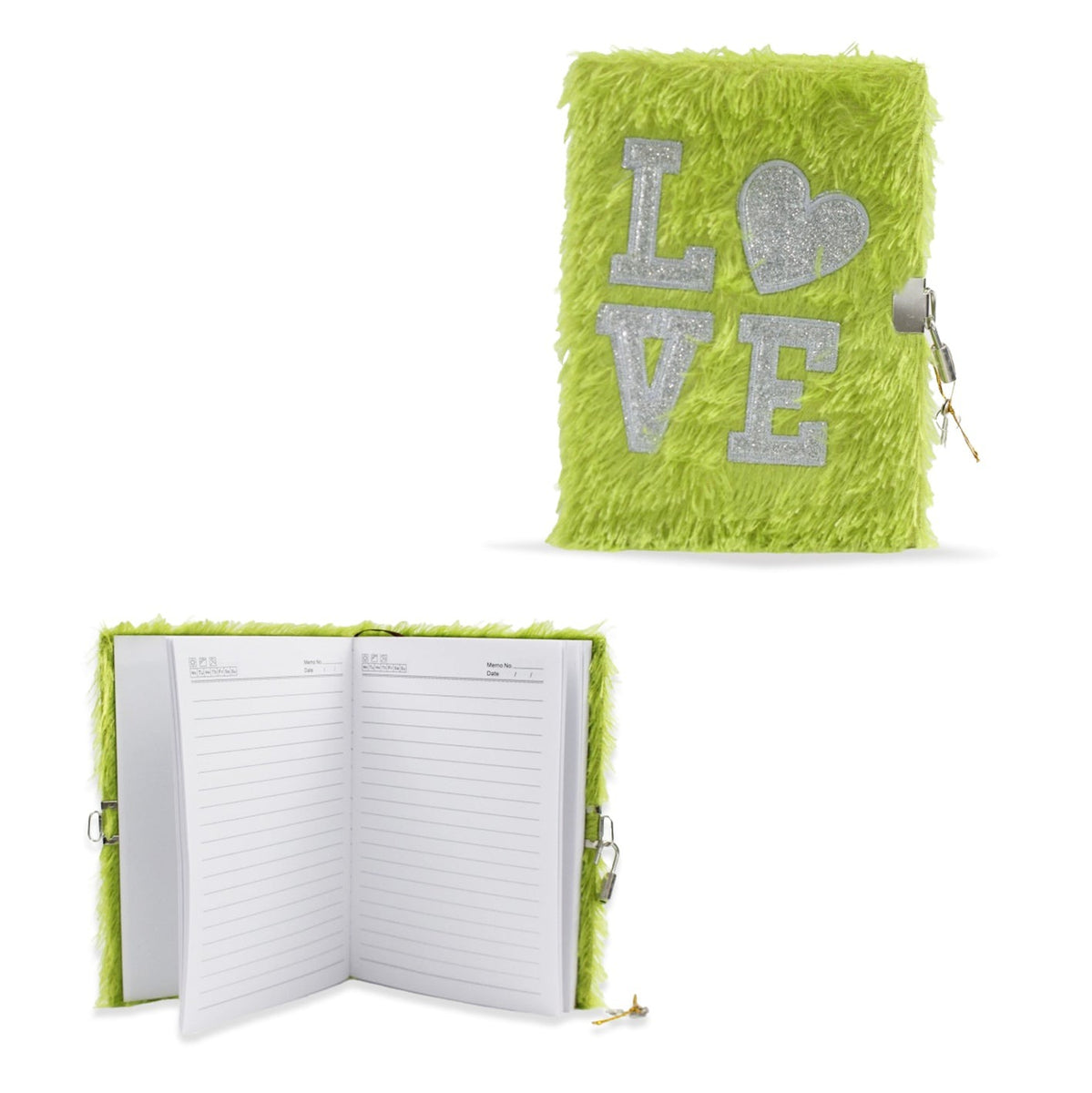 FUZZY DIARY DIARIO SEGRETO tri coastal design PELOSO con lucchetto CANE